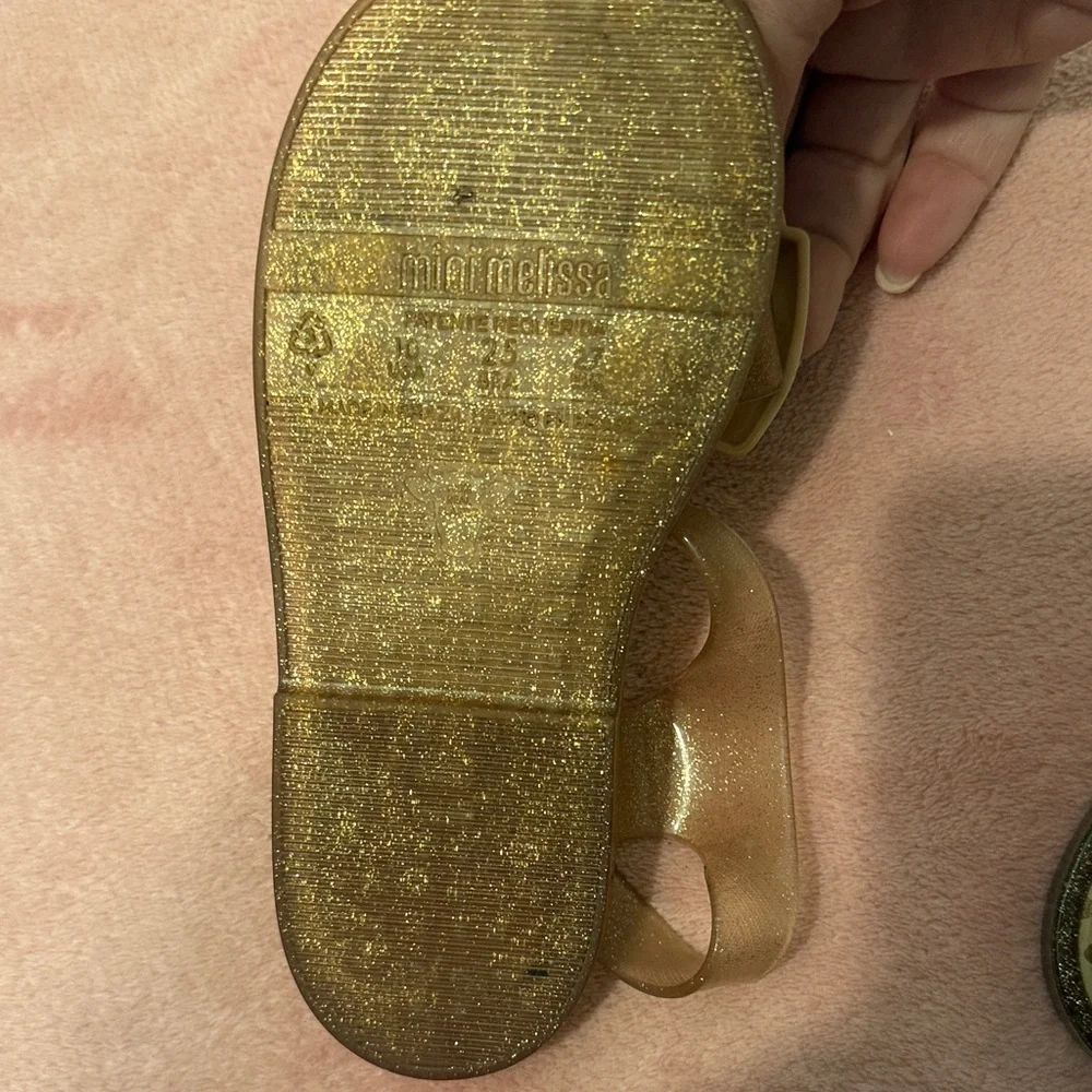 Mini Melissa Tan Sandals with Bow